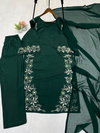 LG 1969 Roman Silk With Sequence Embroidery Work On Front Side Top Bottom With Dupatta Wholesale Clothing Distributors In India